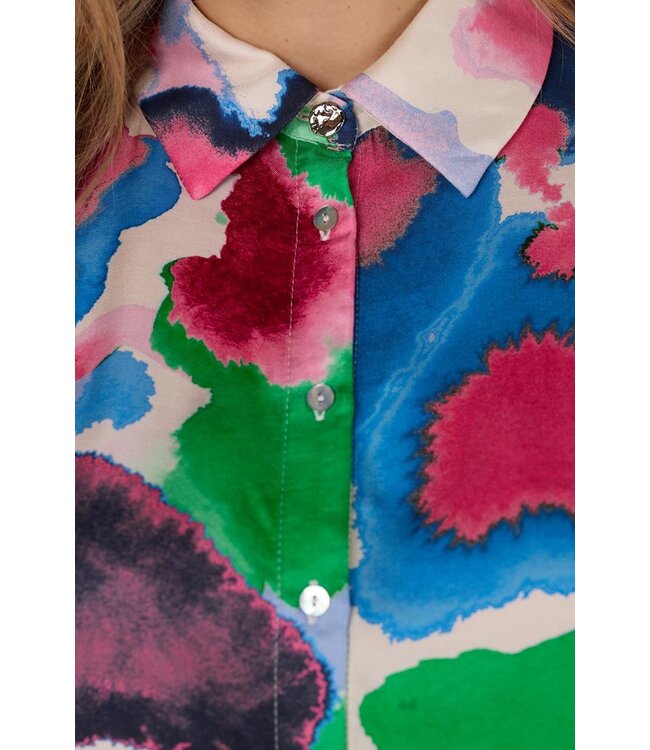 JANSEN AMSTERDAM Jansen Amsterdam Nicky Blouse WM756 Long Sleeve Multicolor