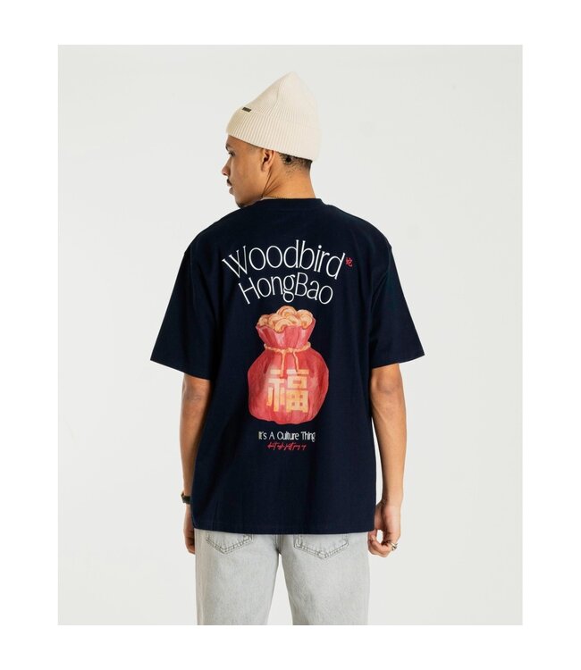 WOODBIRD Woodbird WBBaine Hongboa Tee 2516-415 Navy blazer