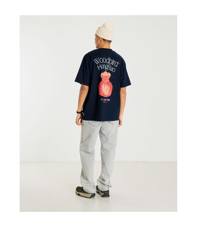 WOODBIRD Woodbird WBBaine Hongboa Tee 2516-415 Navy blazer