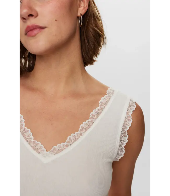 Nümph Numph NUBOWIE LACE TOP 9001 Cloud Dancer