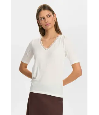Nümph Numph NUBOWIE LACE T-SHIRT 9001 Cloud Dancer