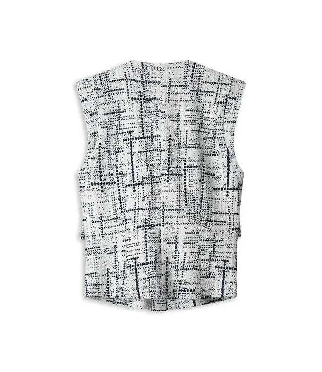 HELENA HART Helena Hart 7670 Gilet Boucle Marine /Wit