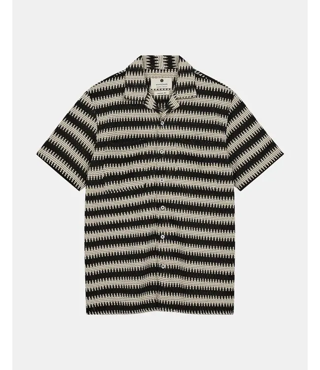 ANERKJENDT Anerkjendt akkurt struc stripe s/s shirt 9503 tofu
