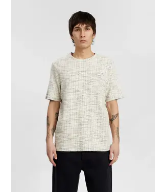 ANERKJENDT Anerkjendt 901922 Akkikki Jacquard tee 9503 Tofu
