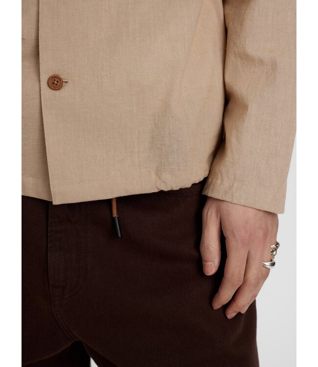 ANERKJENDT Anerkjendt 901966 Akotto COt/Linen Overshirt 0563Feather Grey