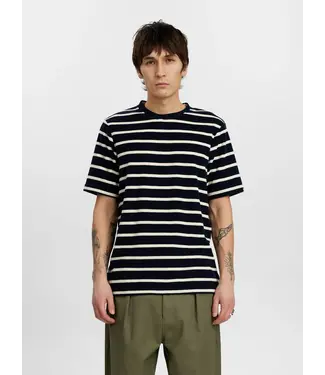 ANERKJENDT Anerkjendt Frotte stripe tee sky captain 3059