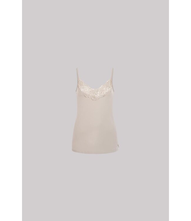 JANSEN AMSTERDAM Jansen Amsterdam Alora SS25 Hemdje TC 103 Spaghetti With Lace Sand