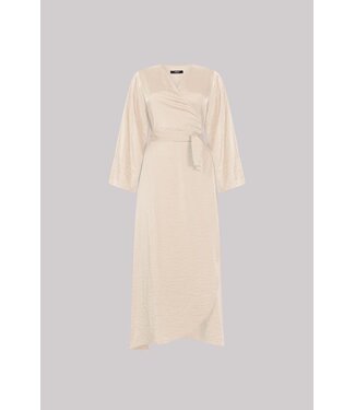 JANSEN AMSTERDAM Jansen Amsterdam Sil Jurk SQ 567 Wrap Long Sand