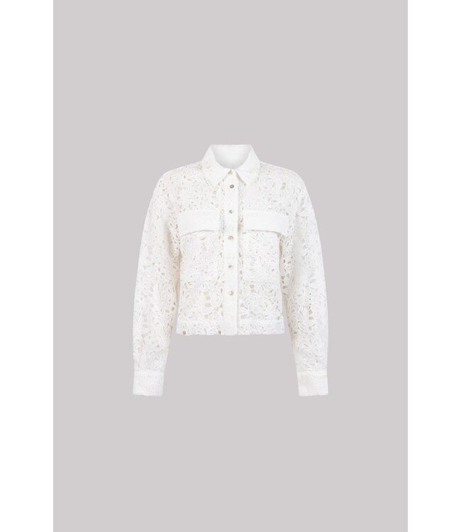 JANSEN AMSTERDAM JANSEN amsterdam FAE CL crochet long sleeve wit