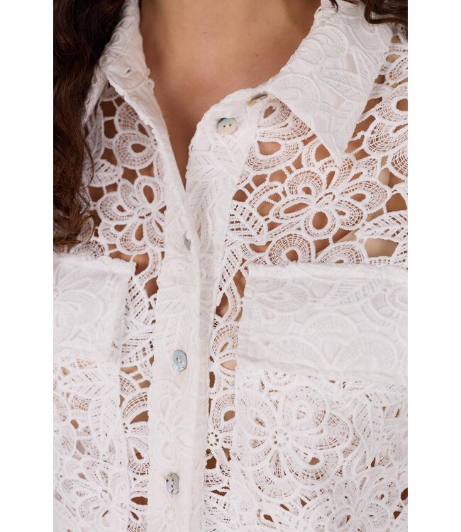 JANSEN AMSTERDAM JANSEN amsterdam FAE CL crochet long sleeve wit