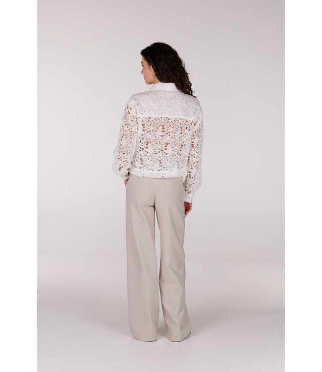 JANSEN AMSTERDAM JANSEN amsterdam FAE CL crochet long sleeve wit