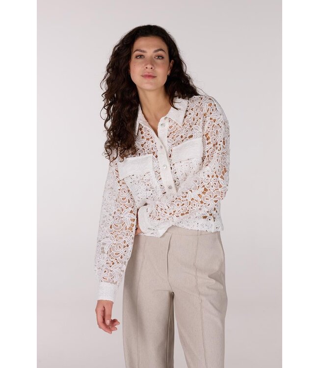 JANSEN AMSTERDAM JANSEN amsterdam FAE CL crochet long sleeve wit