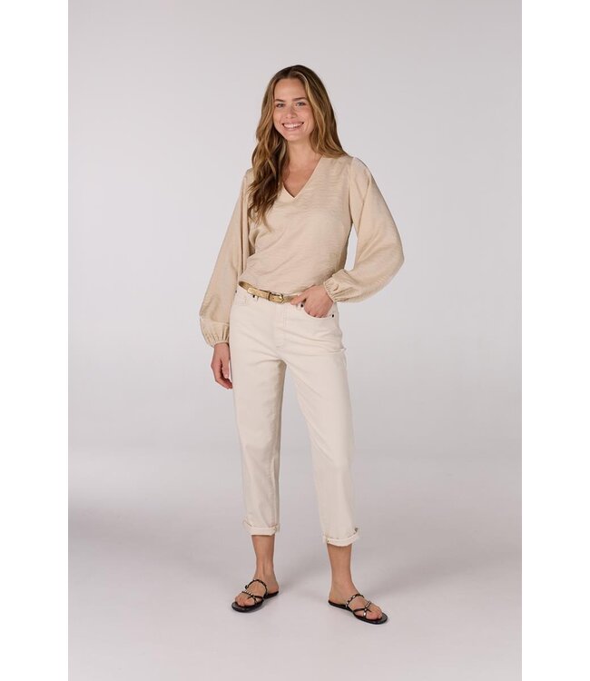 JANSEN AMSTERDAM Jansen Amsterdam Sam Top SQ 168 Wrap Blouse Sand