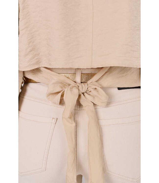 JANSEN AMSTERDAM Jansen Amsterdam Sam Top SQ 168 Wrap Blouse Sand