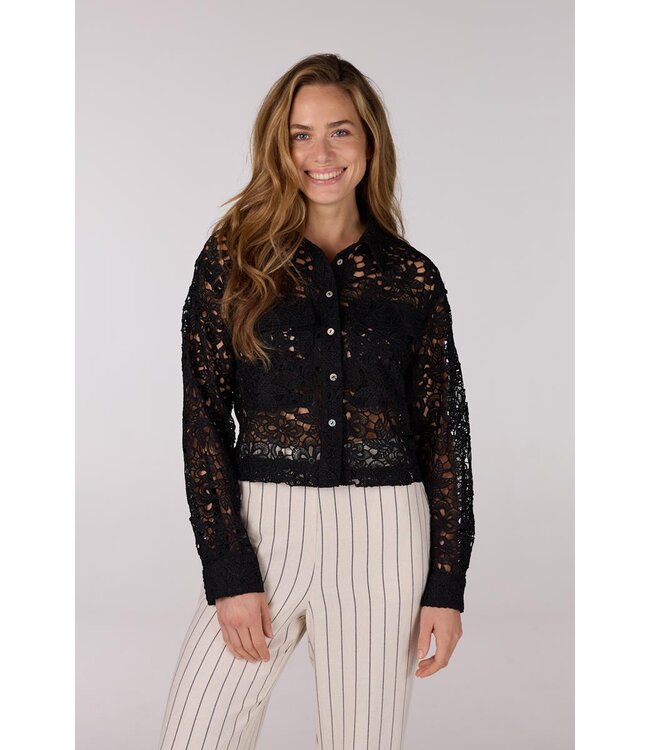 JANSEN AMSTERDAM JANSEN amsterdam FAE JASJE CL crochet long sleeve black