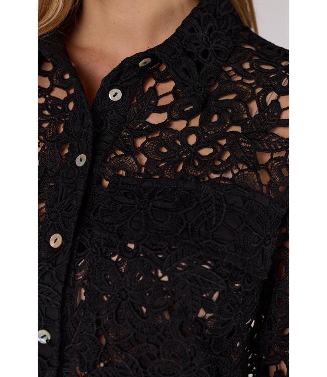 JANSEN AMSTERDAM JANSEN amsterdam FAE JASJE CL crochet long sleeve black