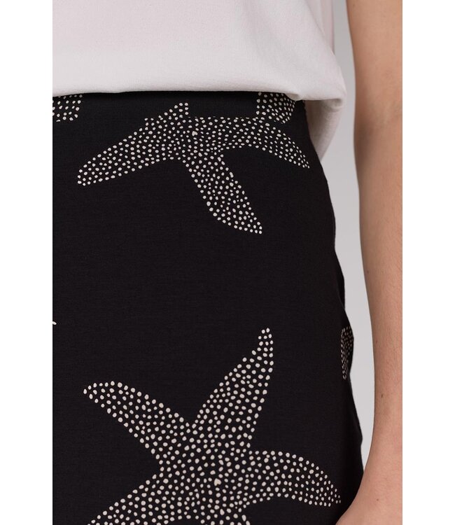 JANSEN AMSTERDAM Jansen Amsterdam Fenja Rok VSF690 Long With Slit Black/ Off White