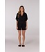JANSEN AMSTERDAM Jansen Amsterdam Forine Shirt V 134 Short Sleeve Knot detail Black