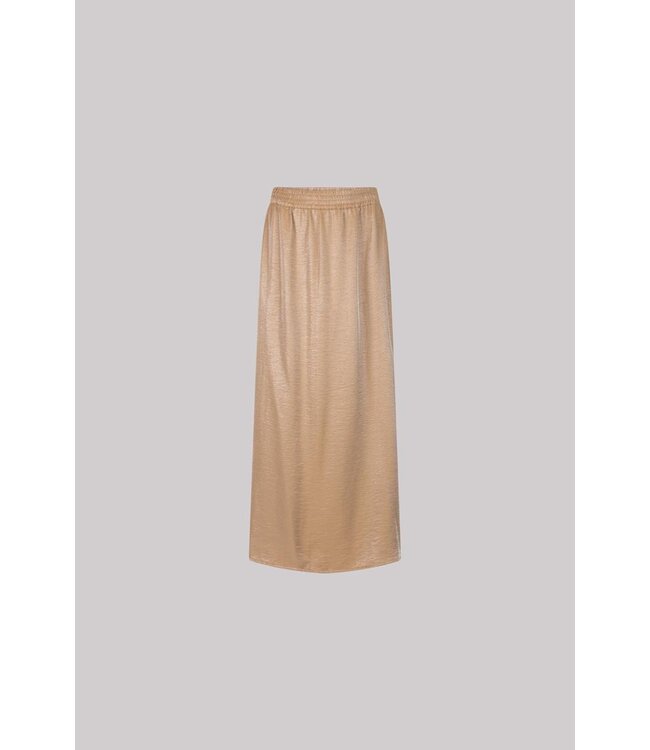 JANSEN AMSTERDAM Jansen Amsterdam Fran Rok WS691 Long Slits Elastic Waistband Tobacco