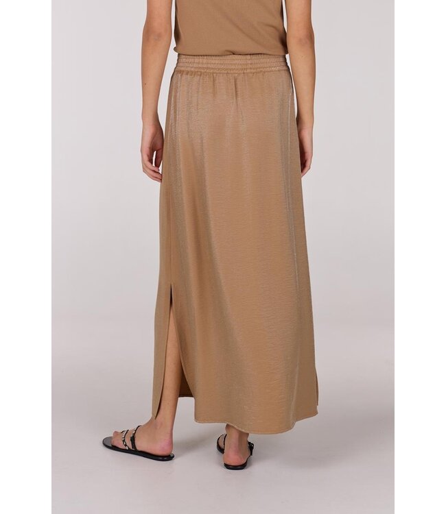 JANSEN AMSTERDAM Jansen Amsterdam Fran Rok WS691 Long Slits Elastic Waistband Tobacco