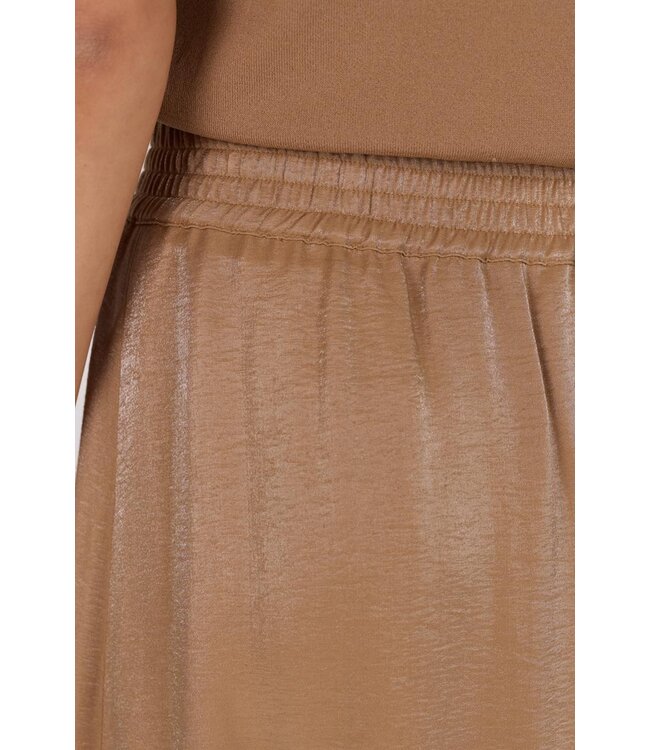 JANSEN AMSTERDAM Jansen Amsterdam Fran Rok WS691 Long Slits Elastic Waistband Tobacco