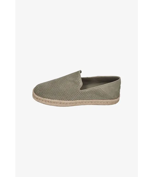 TOMS Toms Santiago Vetiver Grey Diamond Perforated Suede