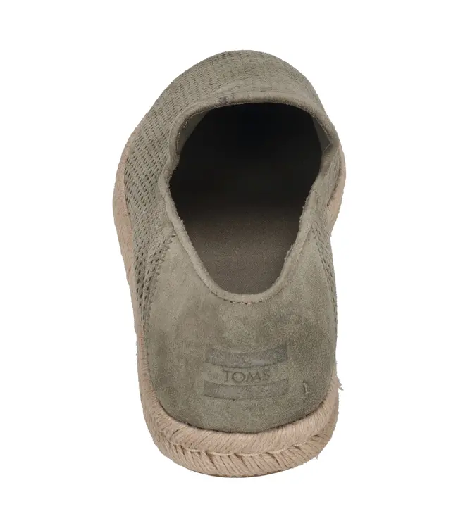 TOMS Toms Santiago Vetiver Grey Diamond Perforated Suede