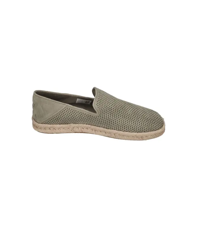 TOMS Toms Santiago Vetiver Grey Diamond Perforated Suede