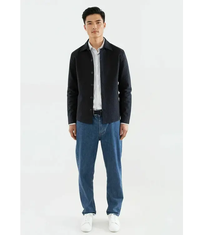 CISZERE Ciszere 30062-009 Dawson Seesucker Overshirt Dark Navy
