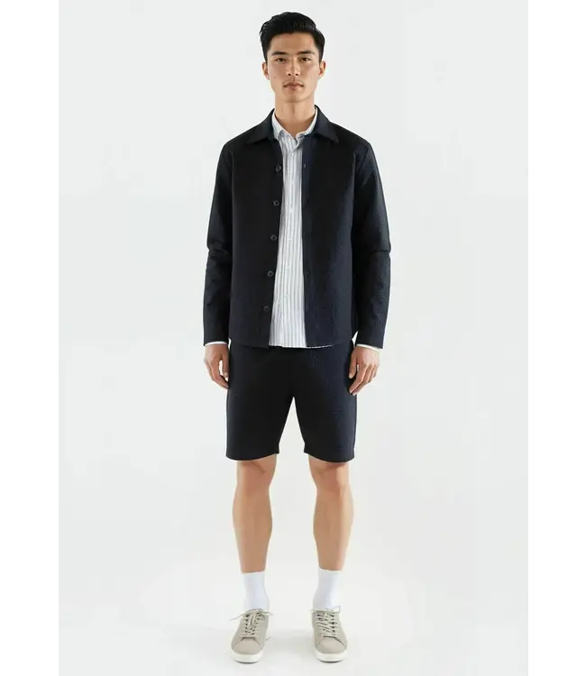 CISZERE Ciszere 30062-009 Dawson Seesucker Overshirt Dark Navy