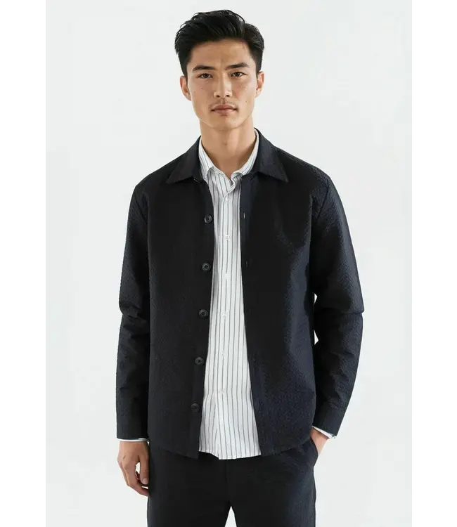 CISZERE Ciszere 30062-009 Dawson Seesucker Overshirt Dark Navy