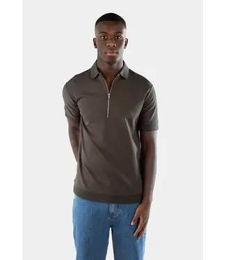CISZERE Ciszere 20079-027 Clay Jersey Half Zip Forest Green