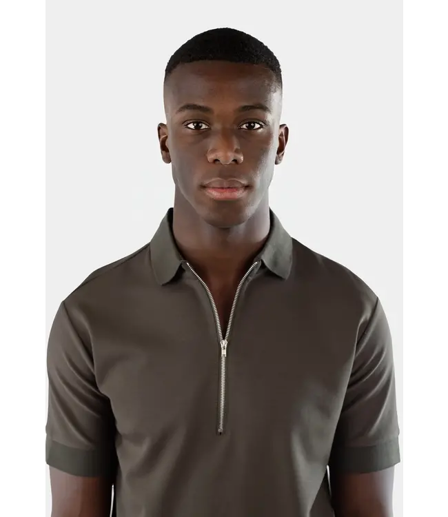 CISZERE Ciszere 20079-027 Clay Jersey Half Zip Forest Green