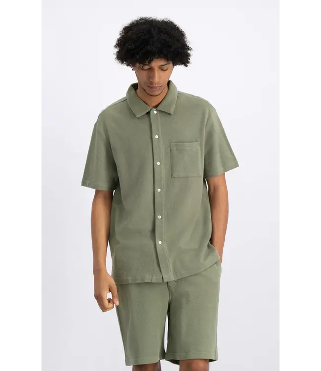 LAW OF THE SEA LAW OF THE SEA law-10164 carpo terry resort shirt Vetiver