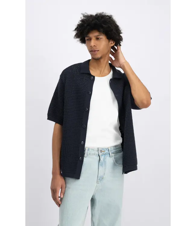 LAW OF THE SEA LAW OF THE SEA LAW-10172-301 holy structure knitted polo sky captain