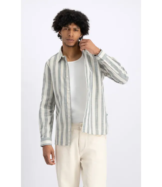 LAW OF THE SEA LAW OF THE SEA LAW-10186-303 allure slub stripe shirt windsurfer