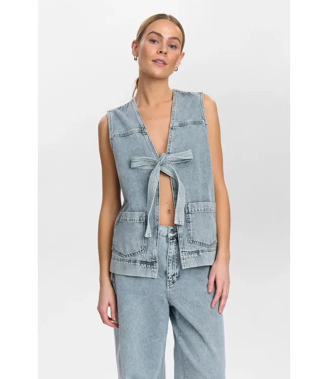 Nümph Nümph Nubrooklyn Vest 705654 Light Blue Bleach