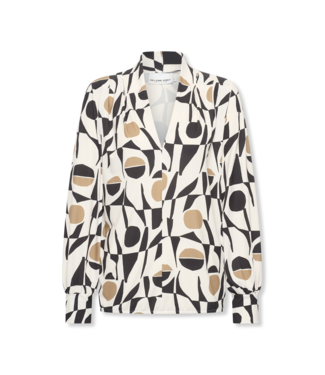 HELENA HART Helena Hart 7674CLA Top Jozzy Print Clash Camel