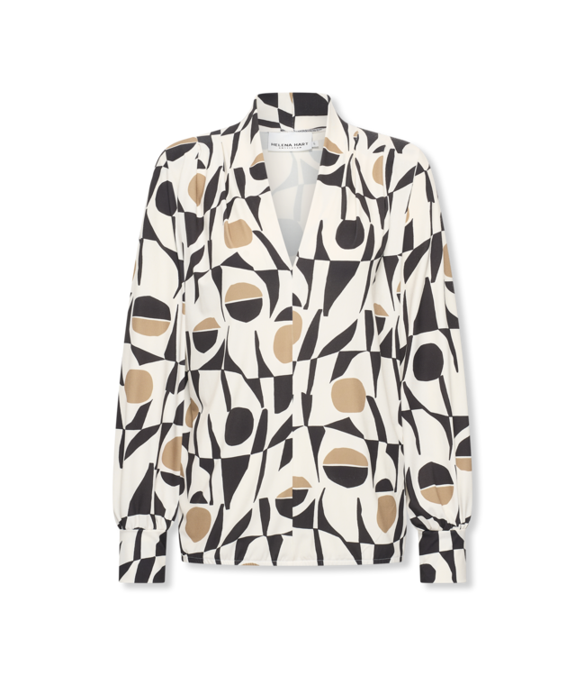 HELENA HART Helena Hart 7674CLA Top Jozzy Print Clash Camel