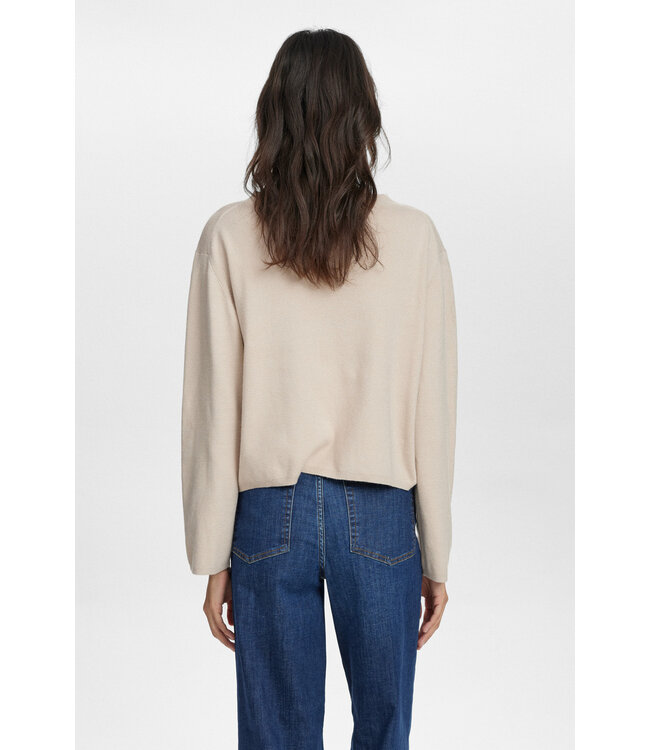 Nümph Numph 703863 Nucarma Crop Pullover 5697 Taupe Gray