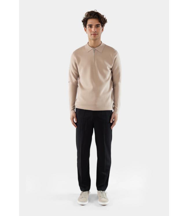 Ciszere Caleb knitted half zip 40057-556-05 Cappuccino