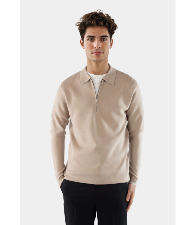 Ciszere Caleb knitted half zip 40057-556-05 Cappuccino