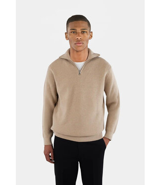 CISZERE Ciszere Reuben knitted half zip-40053-054-03- Sand