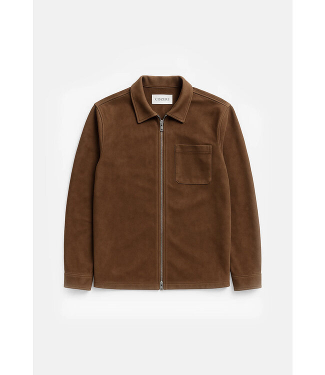 CISZERE Ciszere Neo vegan suede overshirt 2.0 30038-064-04 Mocha Brown