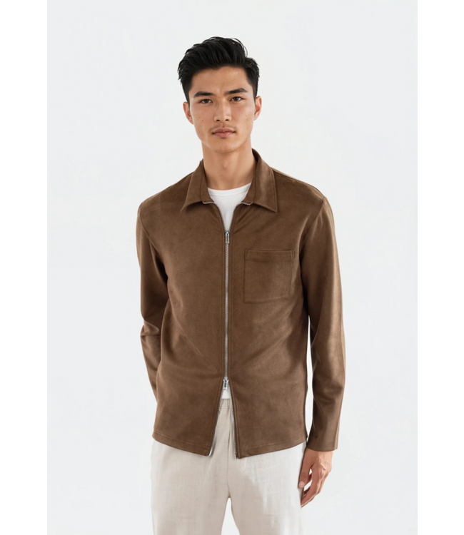 CISZERE Ciszere Neo vegan suede overshirt 2.0 30038-064-04 Mocha Brown