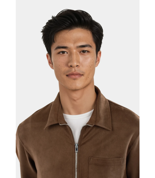 CISZERE Ciszere Neo vegan suede overshirt 2.0 30038-064-04 Mocha Brown