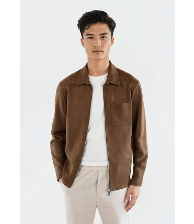 CISZERE Ciszere Neo vegan suede overshirt 2.0 30038-064-04 Mocha Brown