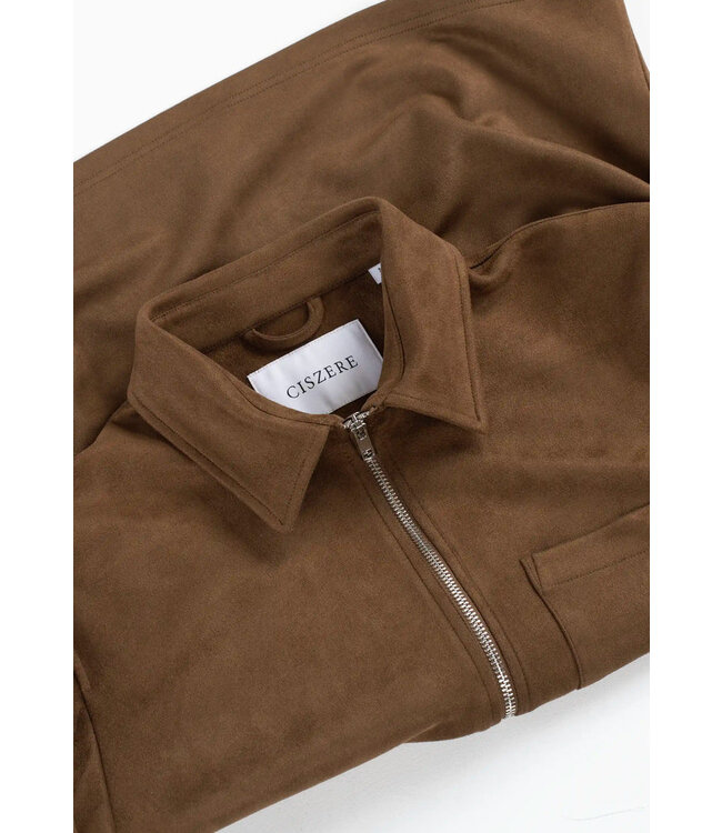 CISZERE Ciszere Neo vegan suede overshirt 2.0 30038-064-04 Mocha Brown