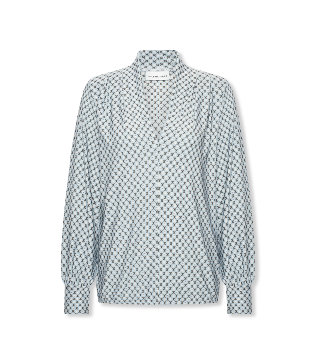 HELENA HART Helena Hart 7674Mil Top Jozzy Print Milly Ice