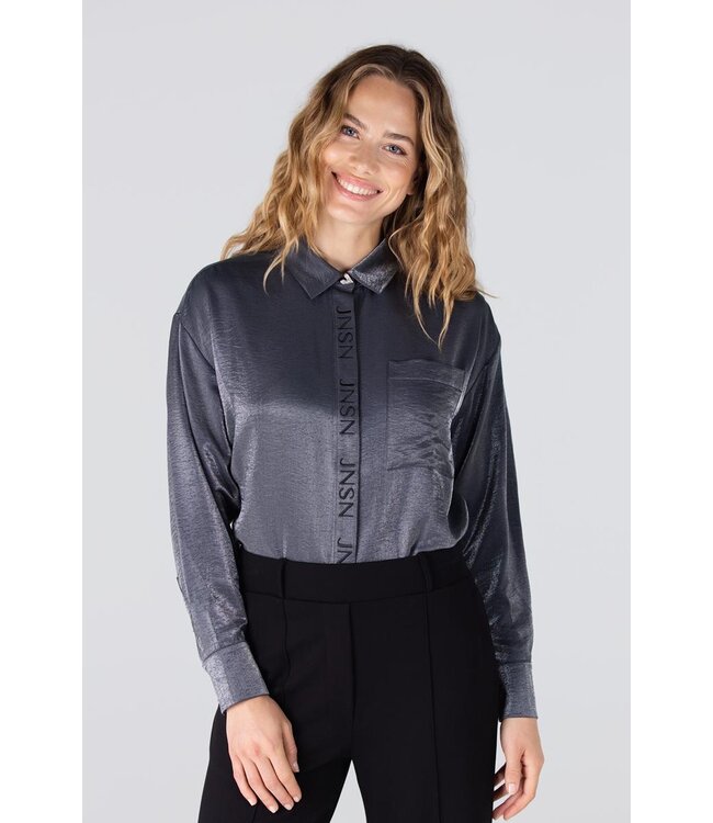 JANSEN AMSTERDAM Jansen Amsterdam Lieke Blouse WS742 Antraciet